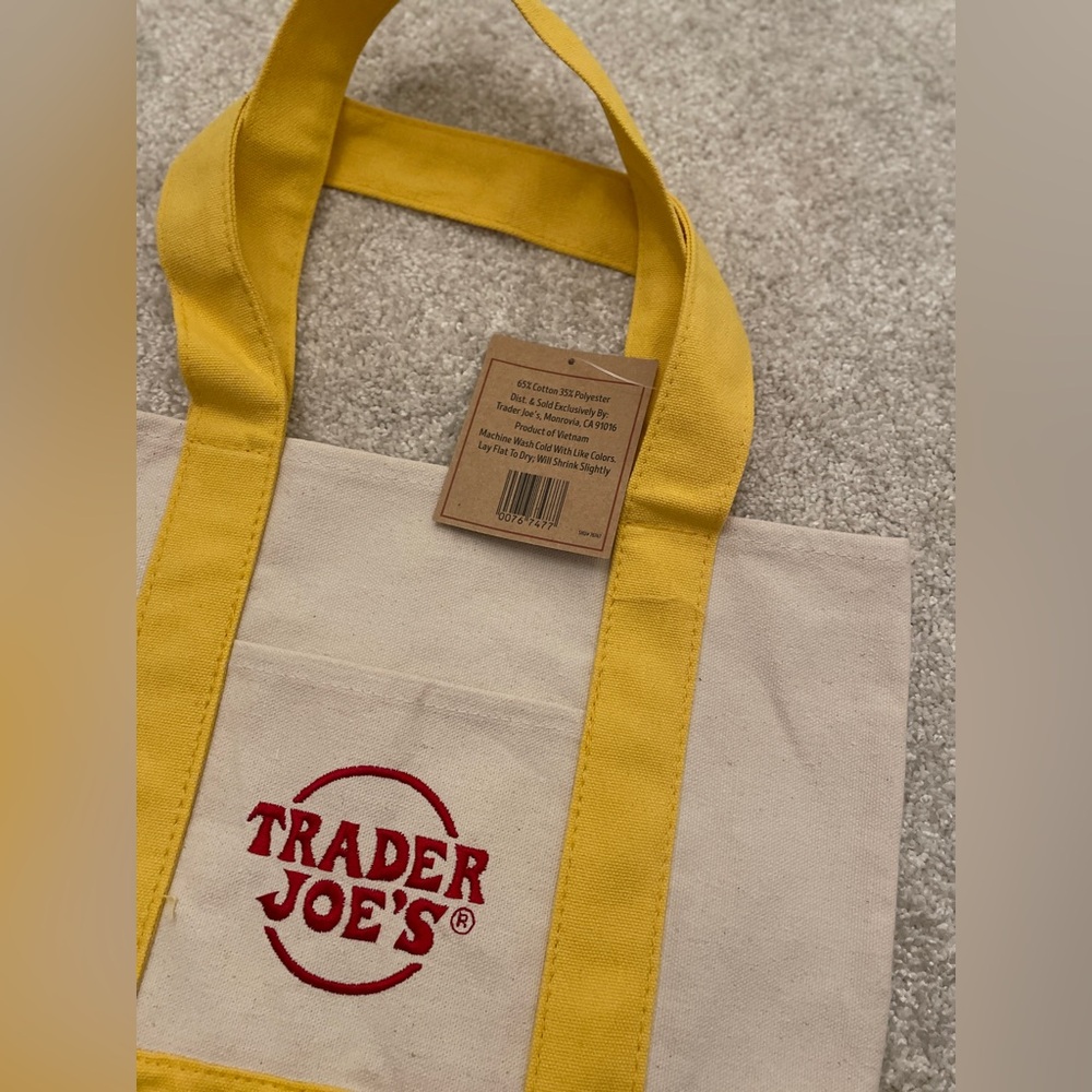 Trader Joe’s Mini Canvas Tote Bag - Brand New